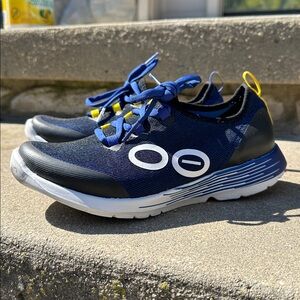 OOFOS Blue and Yellow Athletic Shoes
